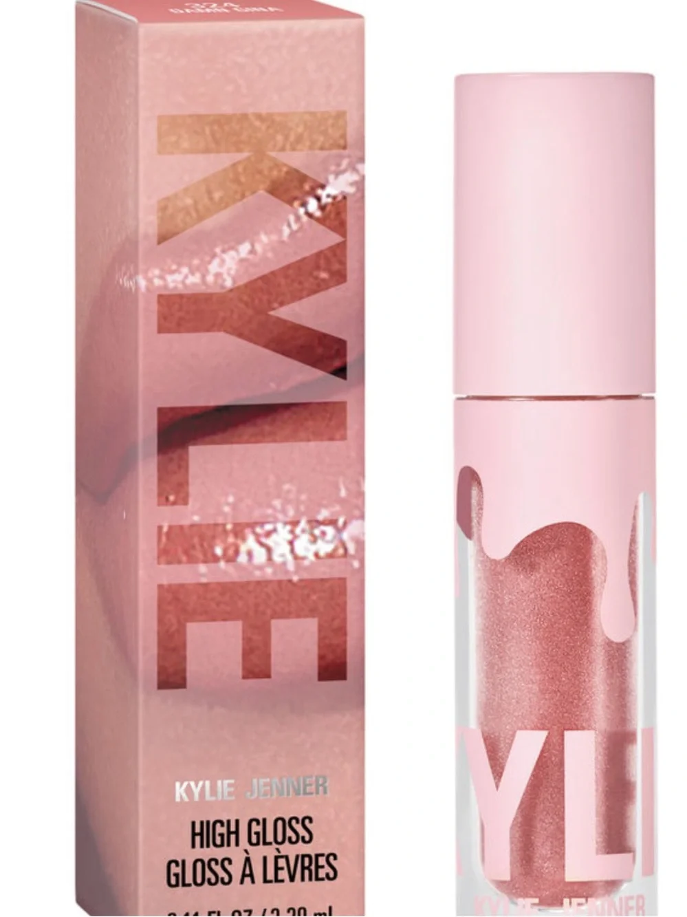 KYLIE High Gloss Lip Gloss in Shimmery Rose 324 Damn Gina